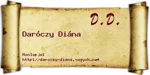 Daróczy Diána névjegykártya