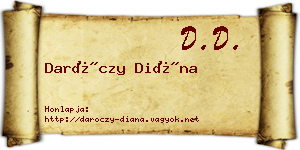 Daróczy Diána névjegykártya